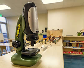 microscope in playroom
